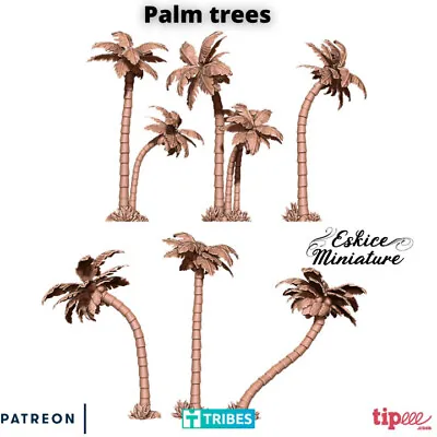 Wargaming Terrain Palm Tree Set Bolt Action Battlegroup Flames Of War • £12.99