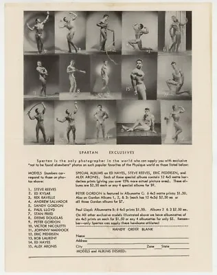 Constantine Hassalevris 1950 Spartan Of Hollywood Gay Physique Photo Catalog  • $199