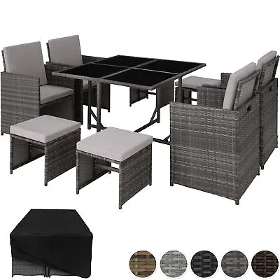 £342.99 • Buy XL Rattan Garden Dining Set | 8 Seats, 1 Table | Outdoor Patio Furniture Cube