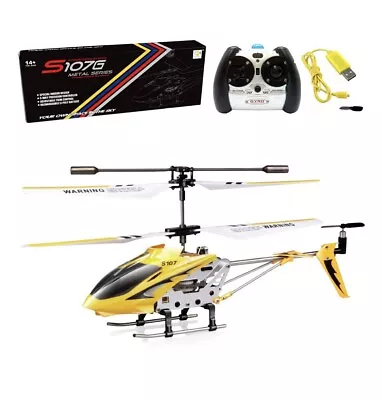 SYMA S107G Gyro RC Helicopter S107 Infrared 3CH Mini Alloy Metal Heli - Yellow • $49.99