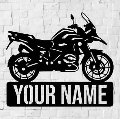 Wall Art Home Decor Metal Acrylic 3D Silhouette Poster USA Motorcycle Sign • $89.99