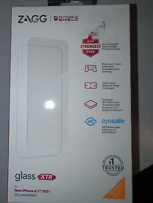Zagg Phone Sceen Protector Invisible Shield Iphone 6.7  2021 Model • $11.95