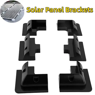 6PCS Solar Panel Mounting Brackets Kit Drill-Free Adjustable For Caravan RV Roof • £14.79