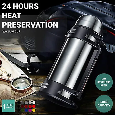 $47.50 • Buy Wasel Stainless Steel Vacuum Cup Thermos Water Flask Large Capacity Travel 2.5L