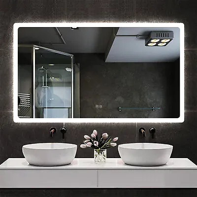 LED Bathroom Mirror With 3 Color Light/Bluetooth Speaker/Demister/Magnifier • £149.99