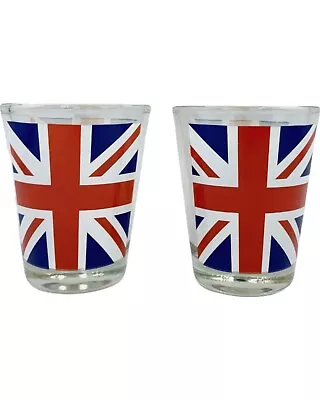 £18.33 • Buy New Pair Union Jack Flag London England Souvenir Cocktail Shot Glasses 