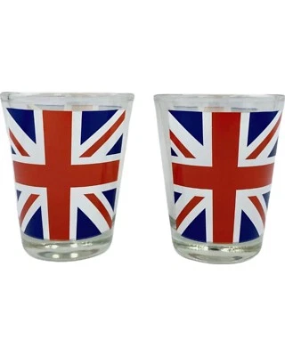 £18.33 • Buy New Pair Union Jack Flag London England Souvenir Cocktail Shot Glasses 