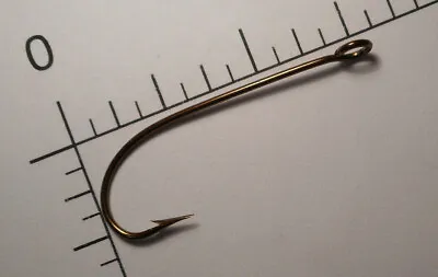 MUSTAD & SON #1 SALMON Fly Tying SPROAT Hook LARGE RING 1/4 Longer NORWAY 3369 A • $12.99