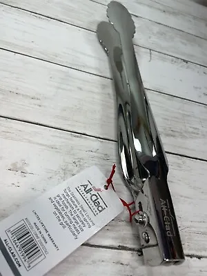 All-Clad Cook & Serve Stainless Steel 12  Locking Tongs Silver NEW • $24.95