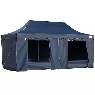 10x20 Ft EZ Pop Up Patio Canopy Outdoor Shelter With Sidewalls Tents For Parties • $294.31