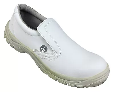 Mens 11 Toffeln S2 Safety Work Shoes Anti Slip Clogs Steel Toe Cap White • £25.46