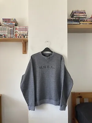 £28.95 • Buy Ralph Lauren Polo Jeans Co USRL Sweatshirt Grey Fleece Lined Men’s M Fits Short