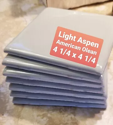 1 Pc. Light Aspen-green-gray* Glossy Ceramic Tile #21 American Olean 4-1/4   New • $5