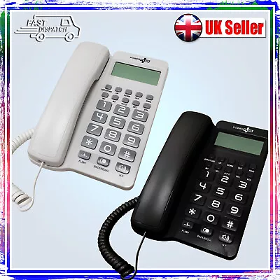 Corded Caller Id Phone White 9161 Black 9162 Power Plus Large Button • £19.95