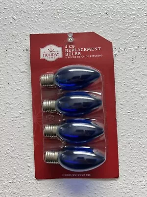 4-Pack C9 Ceramic Replacement Blue Decorative Bulbs Christmas Light 120V 7W • $8.95