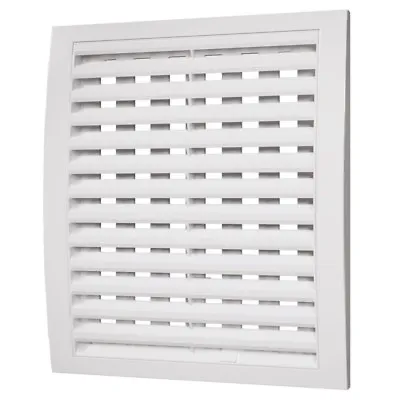 White Air Vent Grille With Shutter / Close And Open / Ducting Ventilation Cover • £13.49