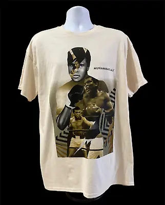 Muhammad Ali Champ Boxing Fight Collection Montage Ivory T-Shirt Men's XL NWOT • $24.99