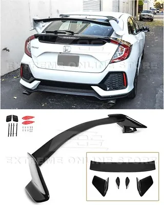 For 16-21 Civic Hatchback | Type-R Style GLOSSY BLACK Rear Trunk Wing Spoiler • $169.98