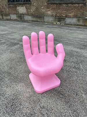 Bright Pink Right HAND SHAPED CHAIR 32  Tall Adult 70s Retro ICarly NEW • $199