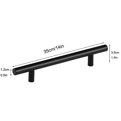 Black Modern Cabinet Handles T Bar Stainless Steel Kitchen Drawer Cabinet Pulls • $92.99