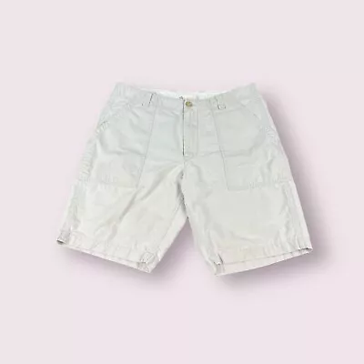 J.CREW Chino Shorts Men's Size 34 Tan Beige Flat Front Cotton Outdoor • $16.88