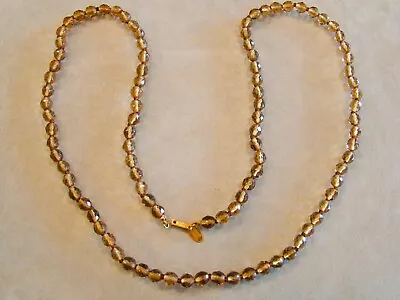 Vintage Signed MIRIAM HASKELL Amber Faceted Beaded Necklace • $39.99