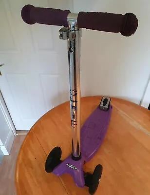 Micro Scooter Maxi Purple  With Original Hand Grips And Fast Wheels No Faults. • £47.95