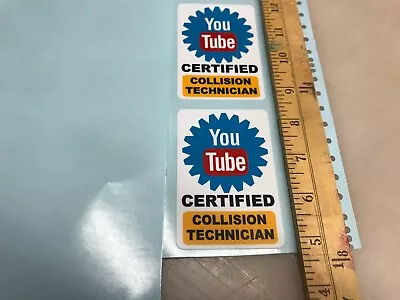 Youtube Certified Collision Technician ASE Sticker Body Shop Hammer Dolly SMALL • $10.99