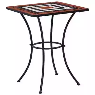 Mosaic Bistro Table Terracotta And White 23.6  Ceramic VidaXL • $240.05