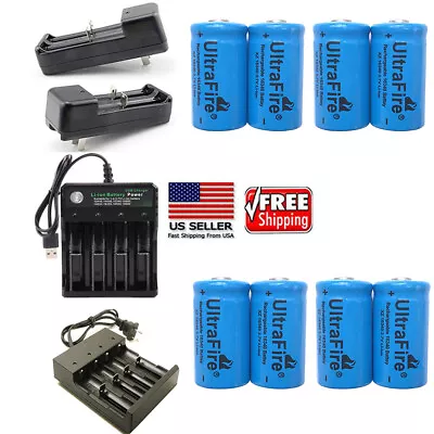 USA 2800mAh 16340 Batter.y 3.7v Li-ion Rechargeable 16340 Batter.y CR123A • $16.14