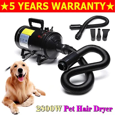 £83.74 • Buy Dog Cat Pet Dryer Hair Grooming Heater Blaster Blower Hairdryer Low Noise 2800W