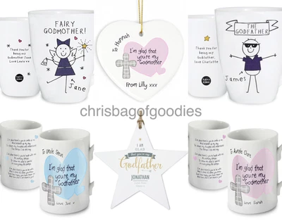 £10.50 • Buy Gifts For GODPARENTS GODMOTHER Keepsake Godfather Present CHRISTENING Our My