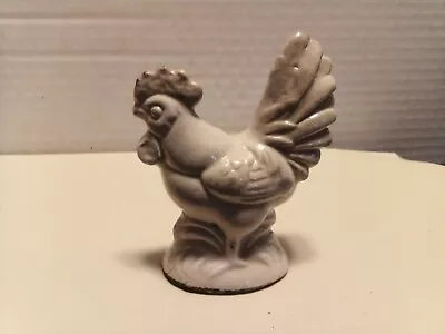 Vtg. White Rooster Chicken Figurine • $3