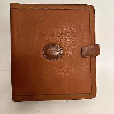 Vintage Dooney & Bourke Pebbled Brown Leather Organizer Agenda Planner • $39.99