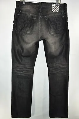 Express Rocco Slim Straight Jeans Mens Size 34x34 Dark Meas. 35x34.5 *READ* • $12.68