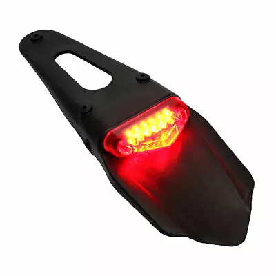 Rear Fender LED Enduro Brake Tail Light Universal NEW Red Fit For Yamaha WR450F • $23.50