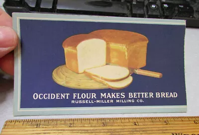 Vintage Ink Blotter Occident Flour Makes Better Bread Advertising Blotter • $4.99