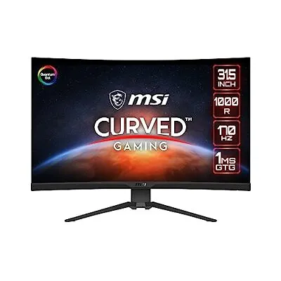$354.78 • Buy MSI MAG325CQRF QD 31.5  WQHD 2560x1440 170Hz 1ms Curved VA Gaming LCD Monitor