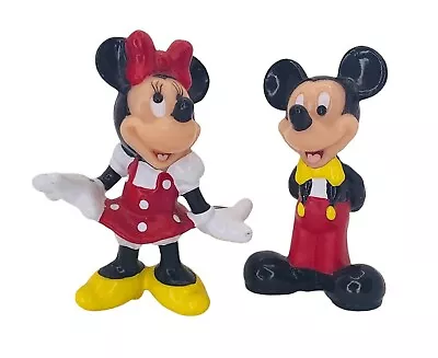 DISNEY Mickey Mouse And Minnie Mouse PVC Plastic Figures 2.5  Toys Cake Toppers • $14.97