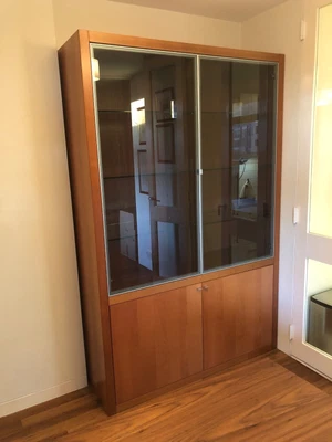 £54 • Buy Cherry Wood Italian Designer Living Room Display Cabinet With Glass Doors