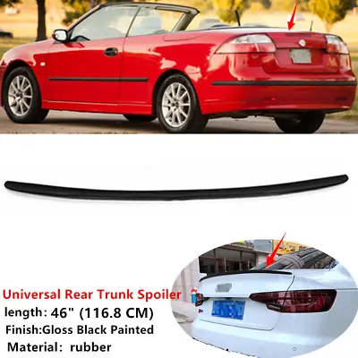 46'' Universal Rear Trunk Spoiler Lip Wing Black Fit For SAAB 9-3 Convertible    • $36.42