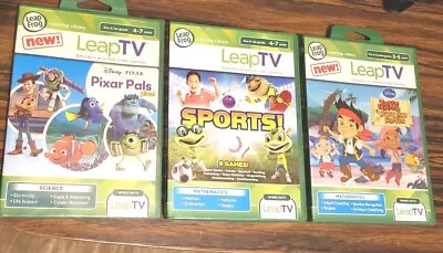 Lot Of (3) LeapTV Leap Frog Learning Library Set Video Gaming Math Science  • $51.20