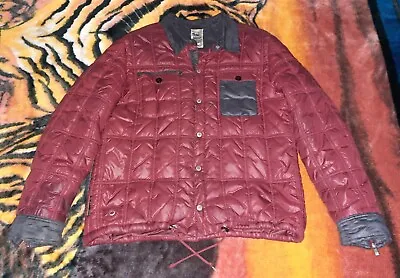 Triple Five Soul~McFly Puff Coat Jacket~Mens Size 2XL~Burgundy Red/Charcoal Gray • $140