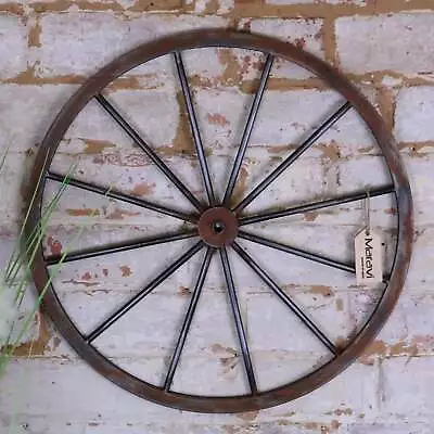 Sawali Rustic Wheel Hanging Ornament Industrial Vintage Home Decor • £23.50