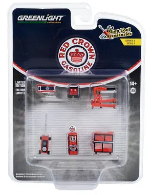 Greenlight 1:64 Red Crown Gasoline Shop Tool Accessories Series 5 - GL 16140-C • $5.99