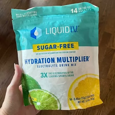 Liquid I.V. Hydration Multiplier Sugar Free Lemon Lime Individual Sticks Ex ‘25 • $23.50