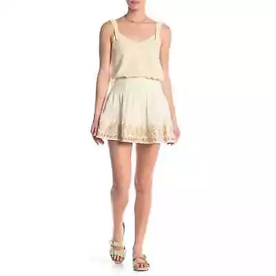 Anthropologie Raga Size S Nuria Gold Metallic Skirt Mini NWT • $24.99