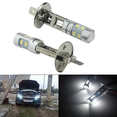 2x H1 488 10 SMD LED Projector Bulbs Fog Driving Daytime Running Light DRL White • $12.18