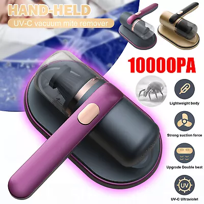 10000kpa Handheld Mite Remover Home Bed Mattress Vacuum Sofa Cleaner USB UV-C • $42.65