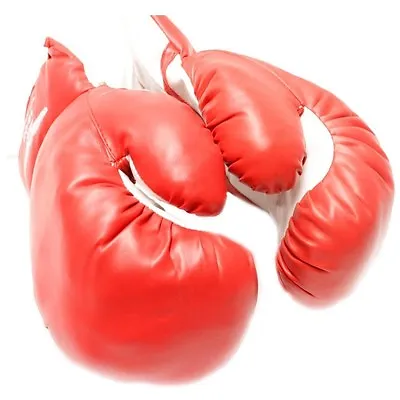 AGE 6-8 KIDS 6 OZ BOXING GLOVES YOUTH PRACTICE TRAINING MMA Faux Leather Red • $11.95